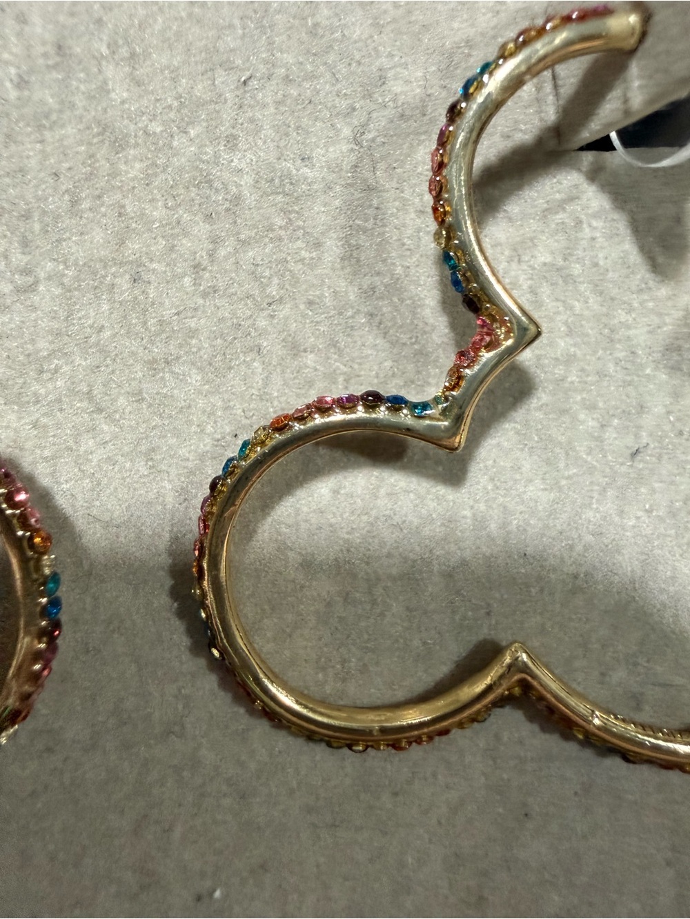 Disney x Baublebar Gold Mickey Outline Hoop Earrings - Picture 2 of 4